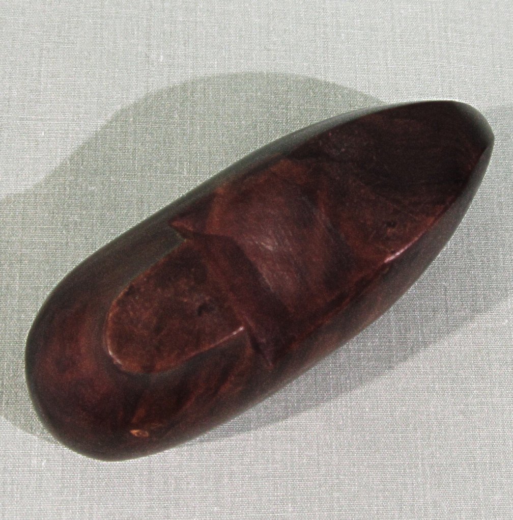 Antique Wood Elf Shoe Snuff Box Treenware Antique Wood Elf Shoe Snuff Box Treenware