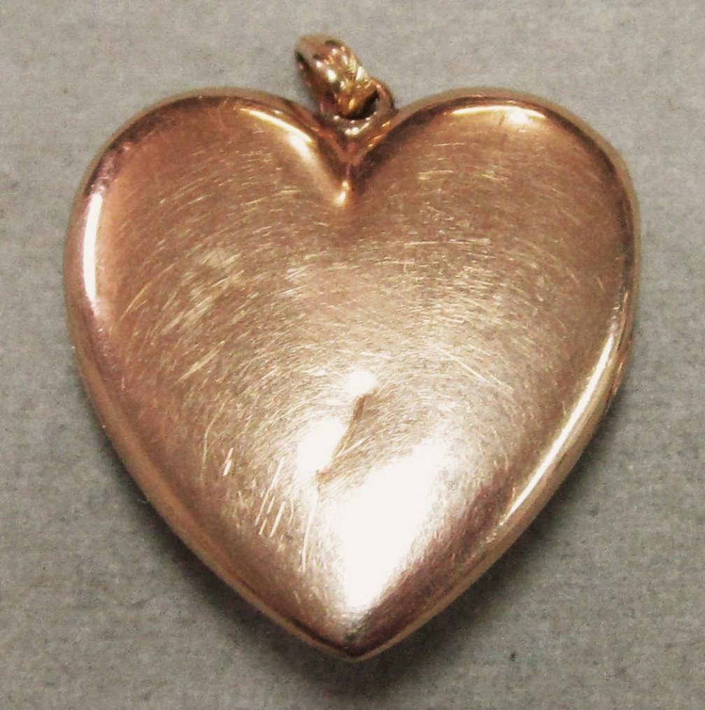 10K Gold Heart Locket WWII Army Artillery 10K Gold Heart Locket WWII Army Artillery