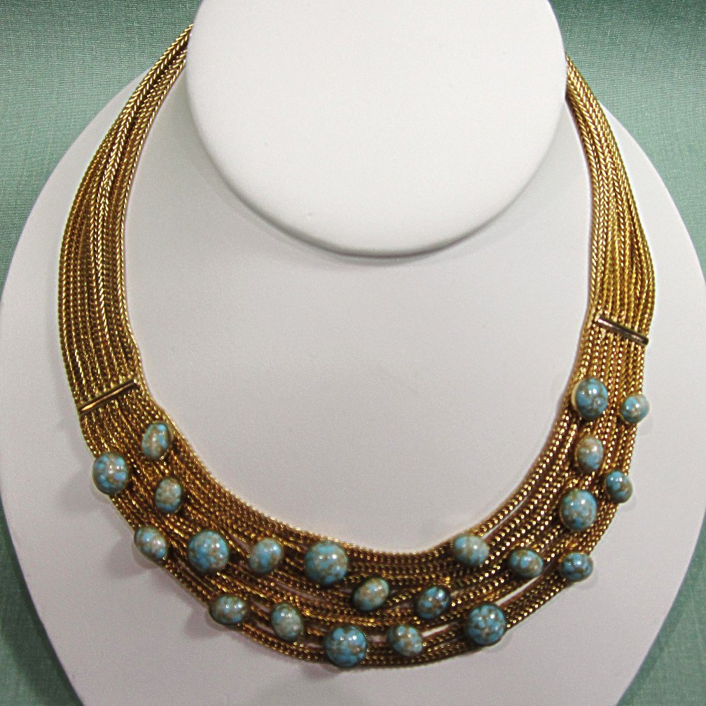 Goldtone Mesh Designer Bib Necklace Goldtone Mesh Designer Bib Necklace