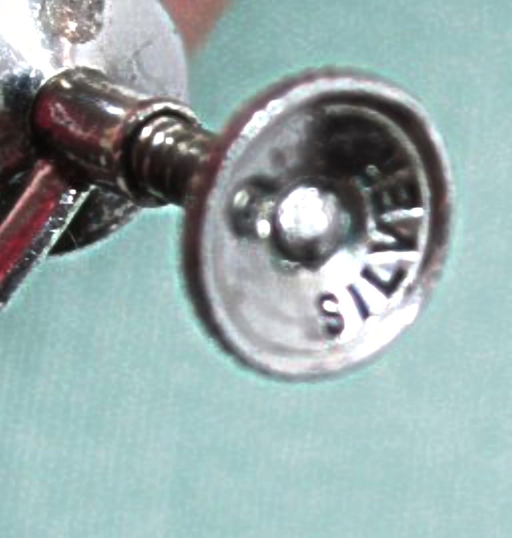 Mikimoto Sterling Silver Pearl Pin and Earrings Mikimoto Sterling Silver Pearl Pin and Earrings