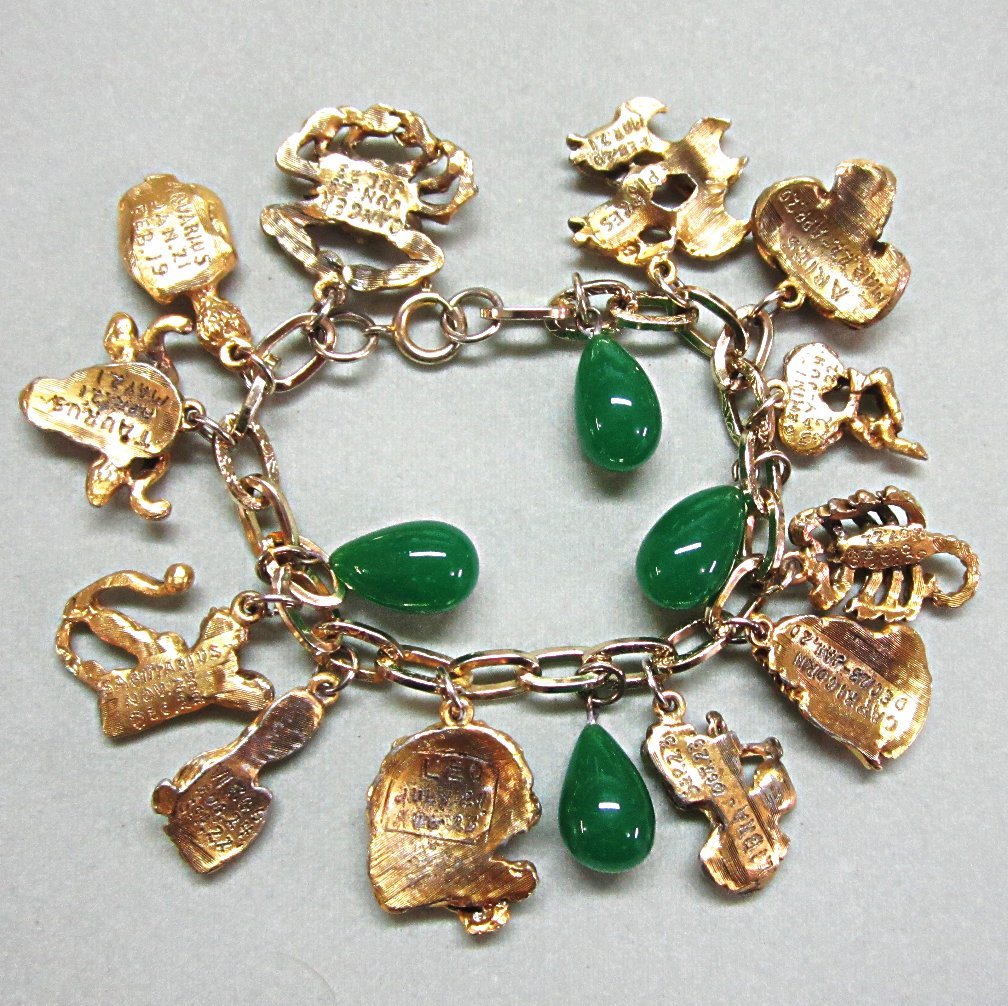 1960's Tortolani Zodiac Charm Bracelet 1960's Tortolani Zodiac Charm Bracelet