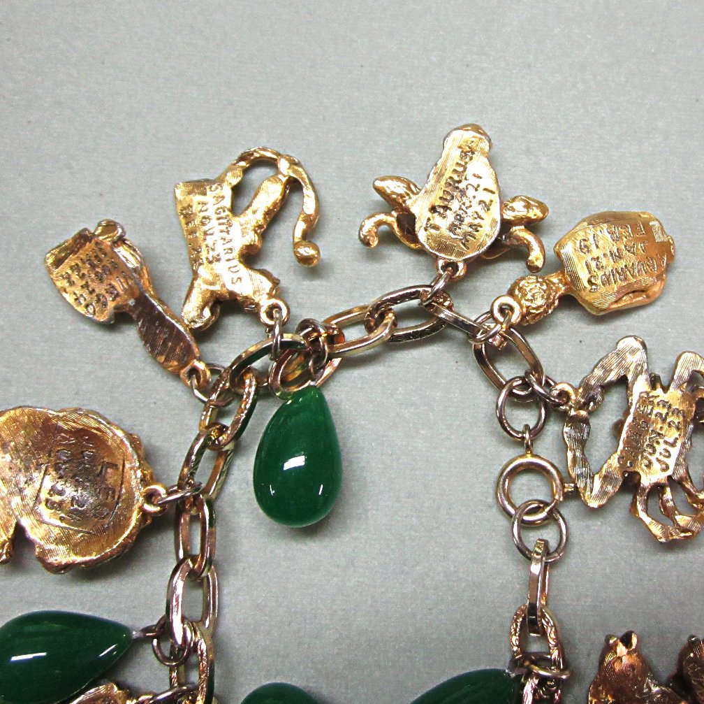 1960's Tortolani Zodiac Charm Bracelet 1960's Tortolani Zodiac Charm Bracelet