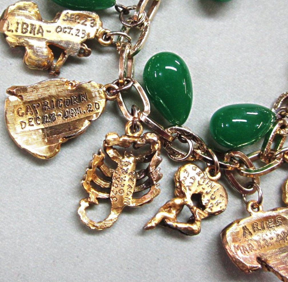 1960's Tortolani Zodiac Charm Bracelet 1960's Tortolani Zodiac Charm Bracelet