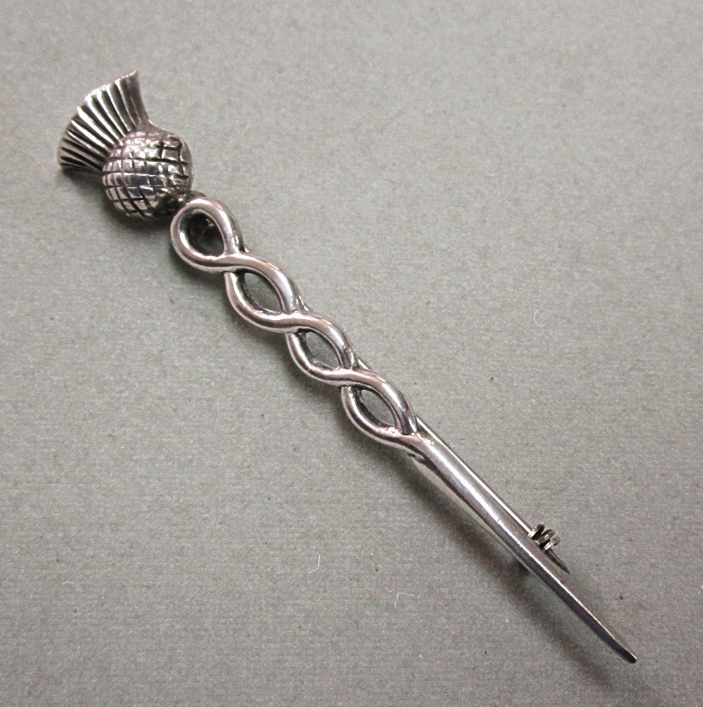 Sterling Silver Scottish Thistle Pin Ward Bros Sterling Silver Scottish Thistle Pin Ward Bros