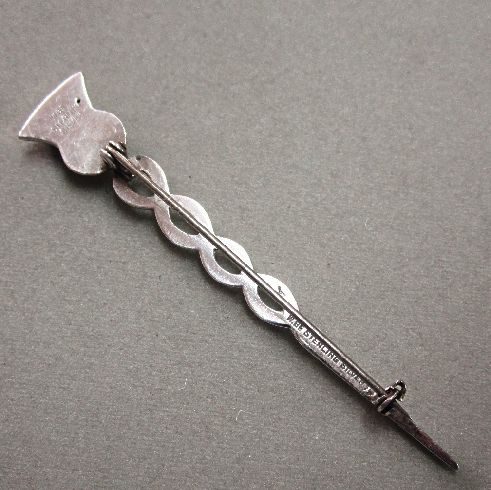 Sterling Silver Scottish Thistle Pin Ward Bros Sterling Silver Scottish Thistle Pin Ward Bros