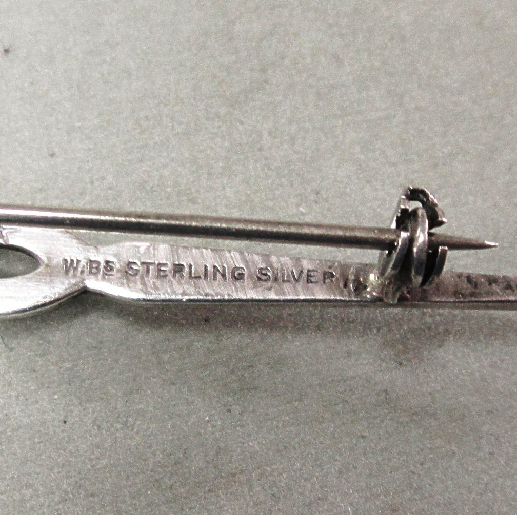 Sterling Silver Scottish Thistle Pin Ward Bros Sterling Silver Scottish Thistle Pin Ward Bros
