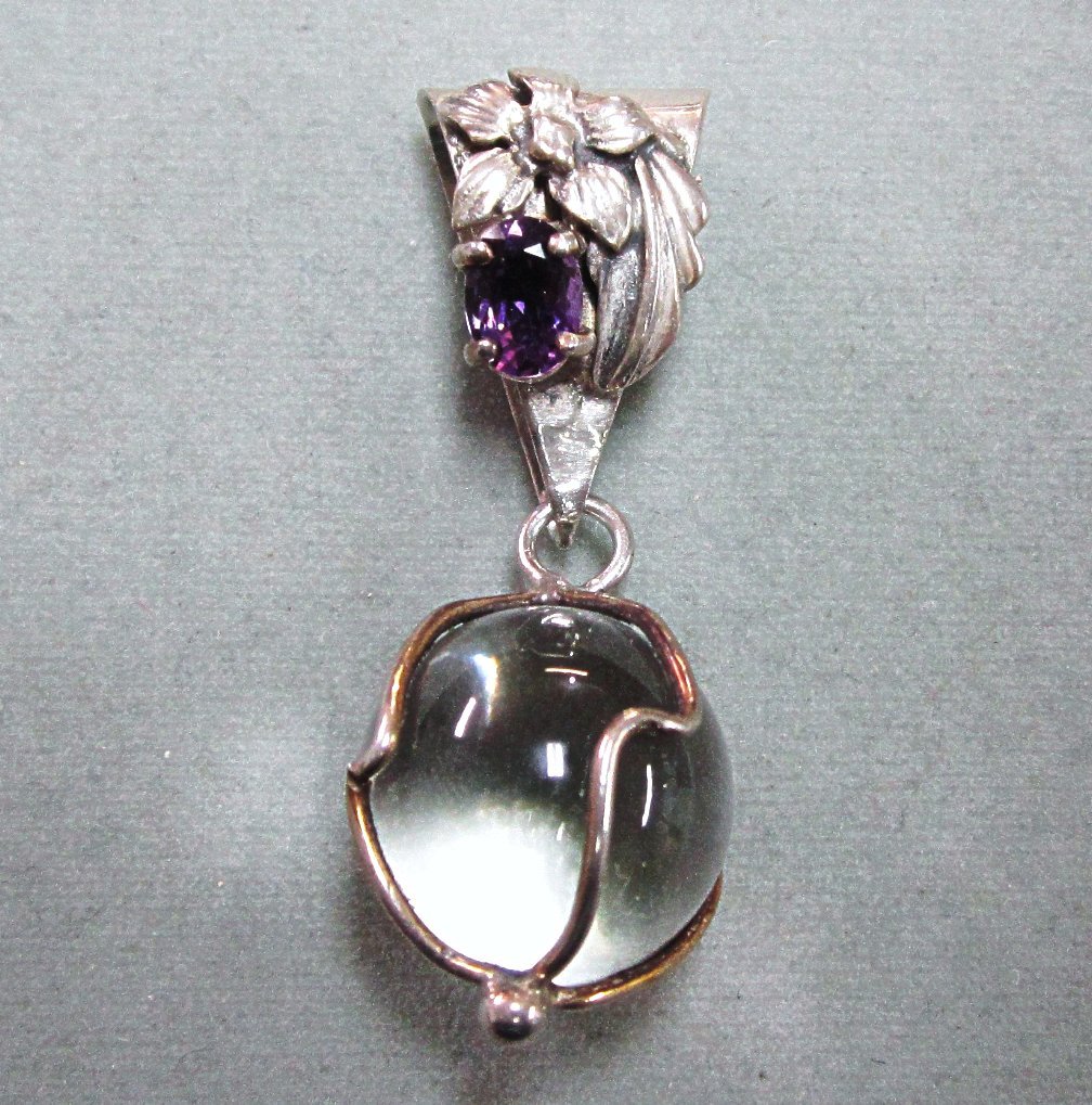Vintage Carol Felley Designs Undrilled Pools of Light Sterling Silver Pendant Vintage Carol Felley Designs Undrilled Pools of Light Sterling Silver Pendant
