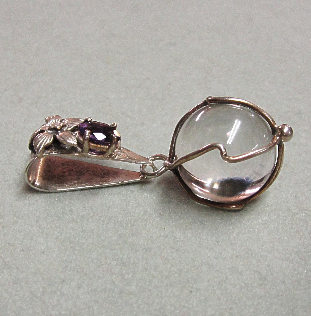 Vintage Carol Felley Designs Undrilled Pools of Light Sterling Silver Pendant Vintage Carol Felley Designs Undrilled Pools of Light Sterling Silver Pendant