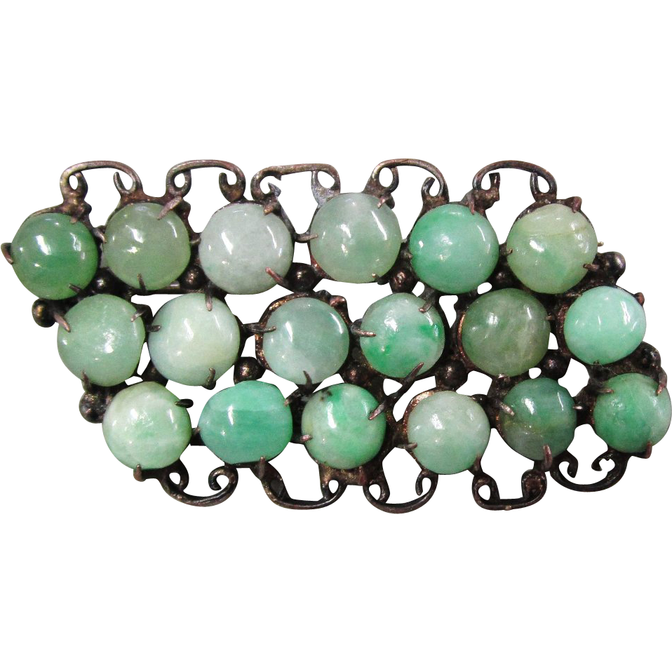Very Old Jade Brooch Pin Chinese Very Old Jade Brooch Pin Chinese