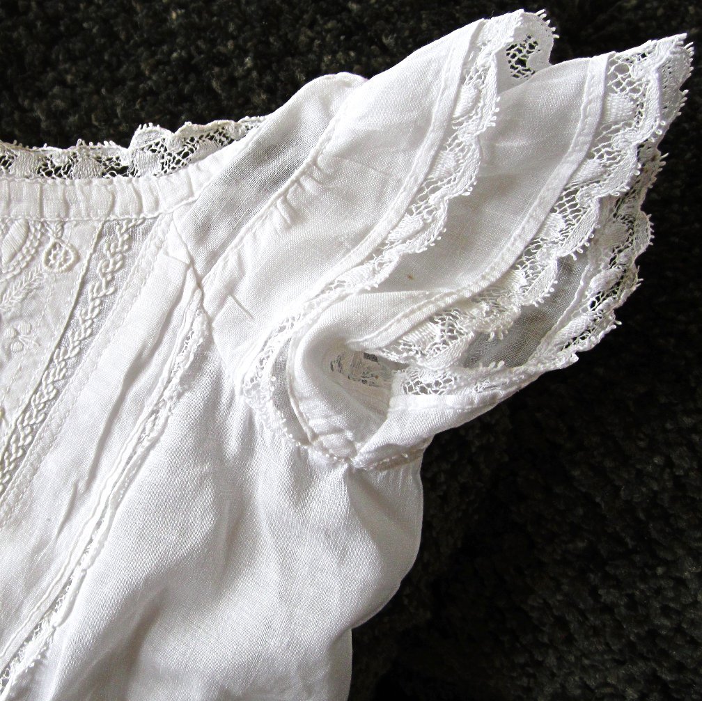 Vintage Cotton Eyelet Christening Dress Vintage Cotton Eyelet Christening Dress