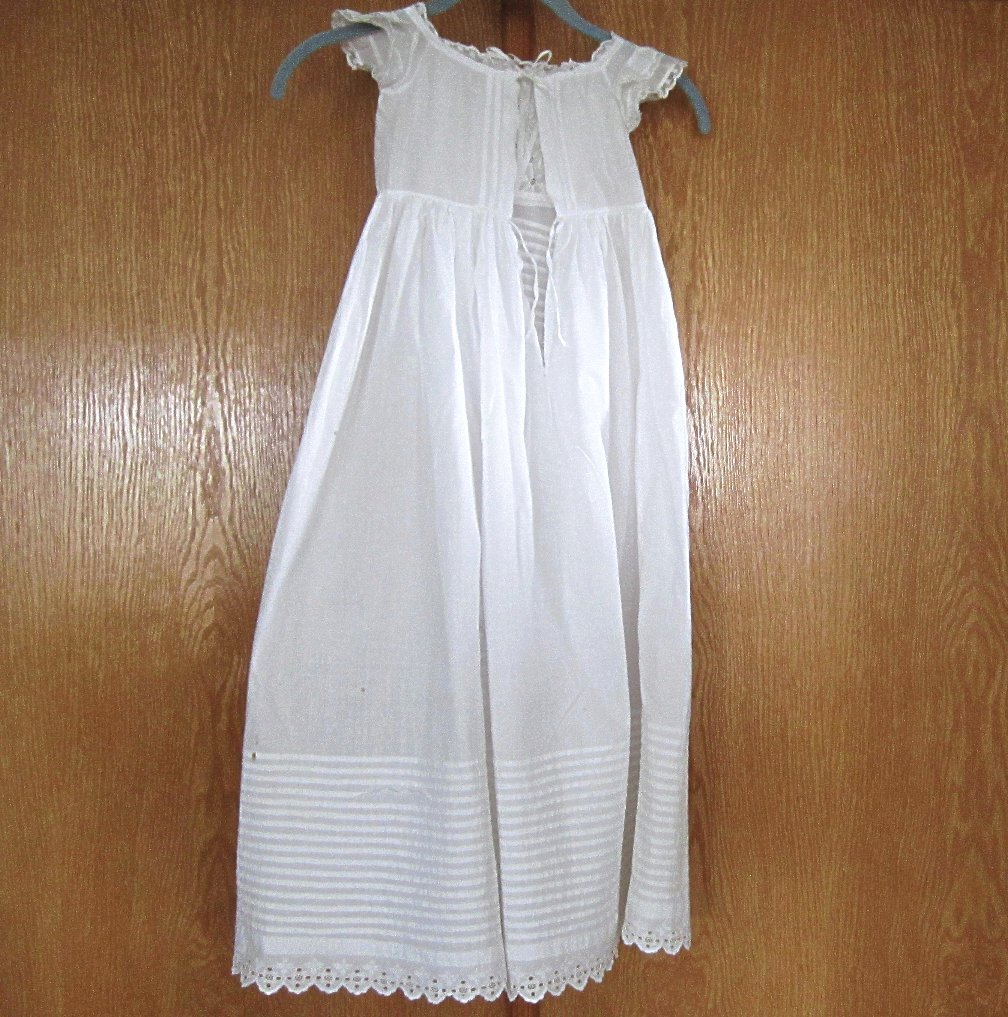 Vintage Cotton Eyelet Christening Dress Vintage Cotton Eyelet Christening Dress