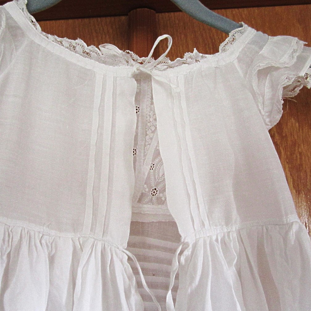 Vintage Cotton Eyelet Christening Dress Vintage Cotton Eyelet Christening Dress