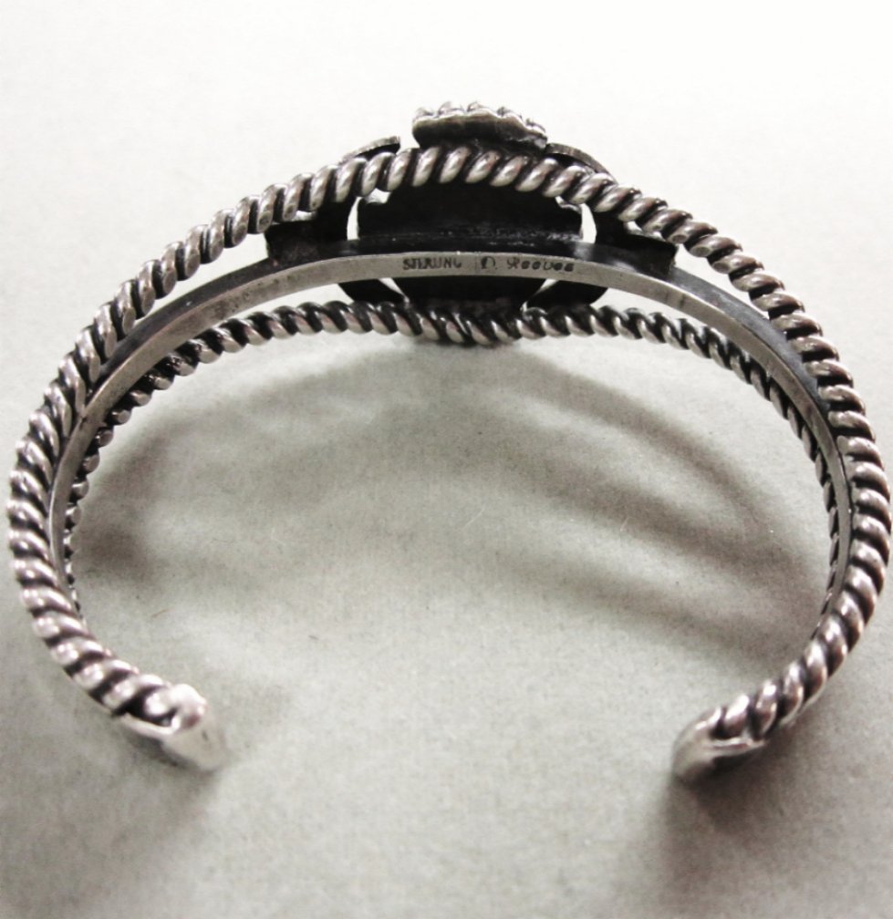 Sterling Onyx Cuff Bracelet Navajo D Reeves Sterling Onyx Cuff Bracelet Navajo D Reeves