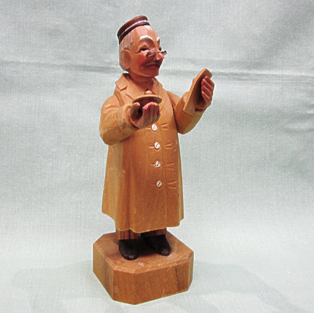 Anri Carved Wood Pharmacist Doctor Figurine Anri Carved Wood Pharmacist Doctor Figurine