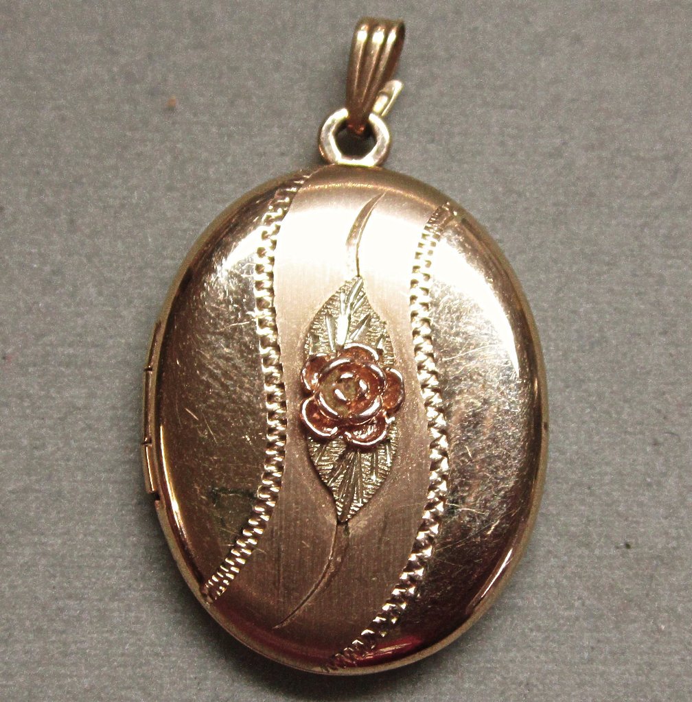 Vintage Gold Filled Locket 10K Gold Rose Vintage Gold Filled Locket 10K Gold Rose