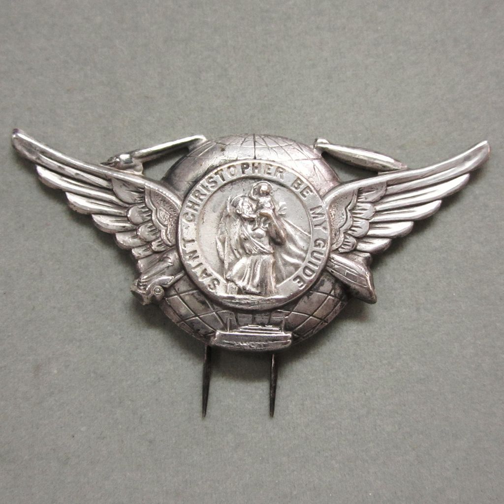 Vintage St Christopher Medal Clip For Car Vintage St Christopher Medal Clip For Car