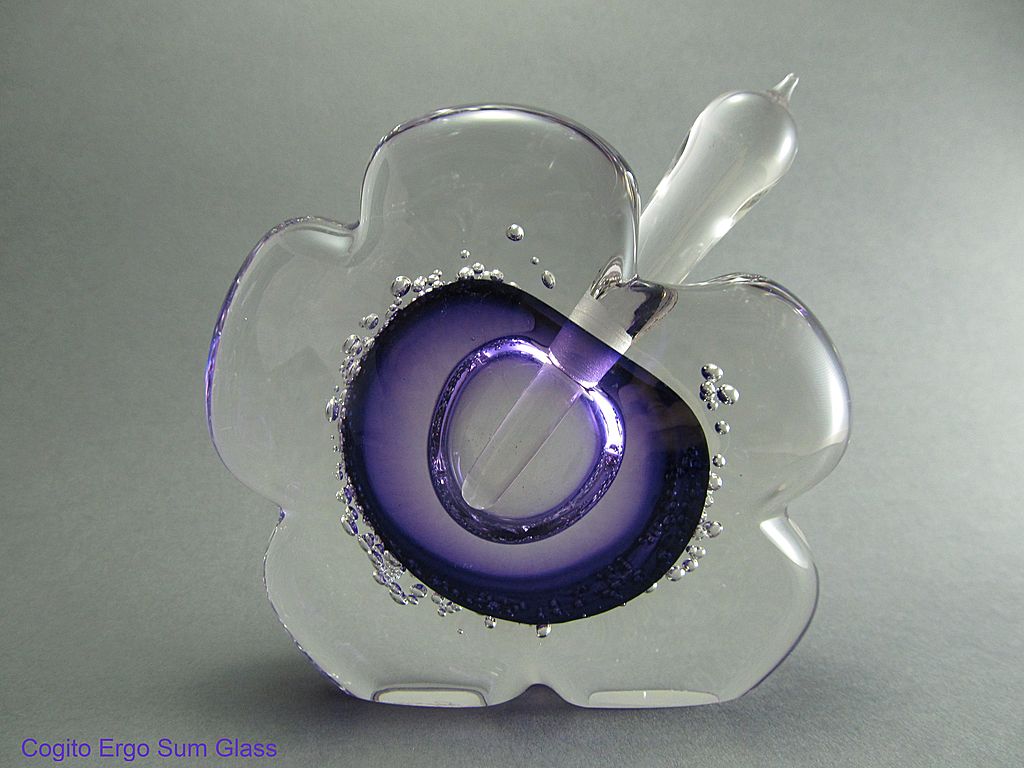 Angled Flower Bottle Violet Angled Flower Bottle Violet