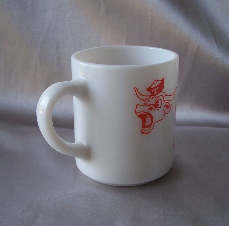 Texas UT Longhorn Milk Glass Mug Texas UT Longhorn Milk Glass Mug