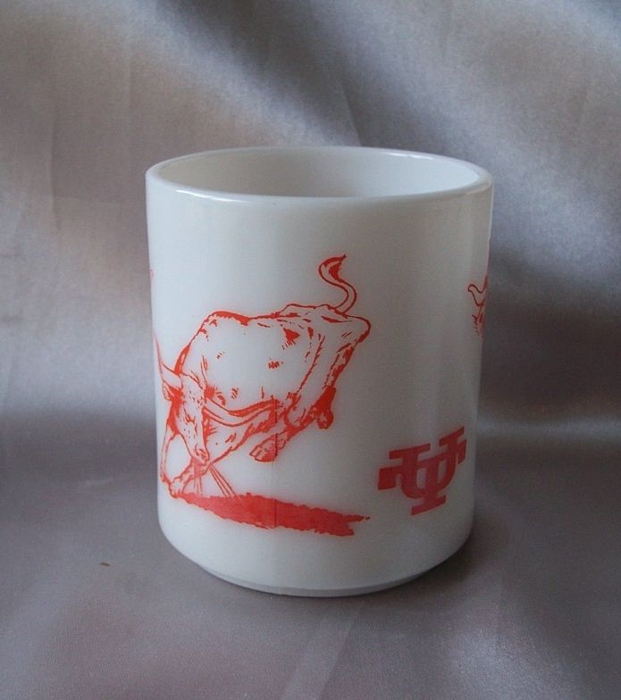 Texas UT Longhorn Milk Glass Mug Texas UT Longhorn Milk Glass Mug
