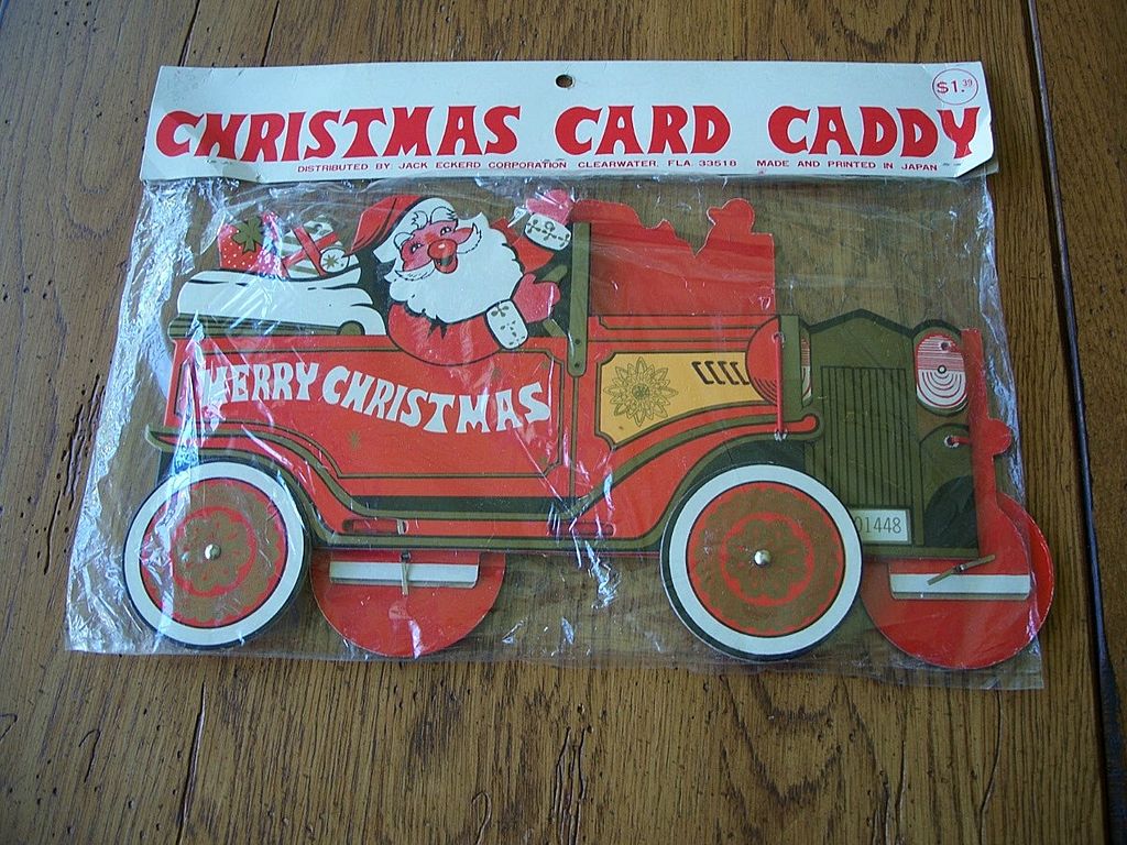 Vintage Christmas Card Caddy Japan Vintage Christmas Card Caddy Japan