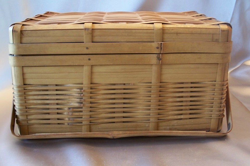Bamboo Lunch Basket Made In Occupied Japan 1945 t0 1952 from