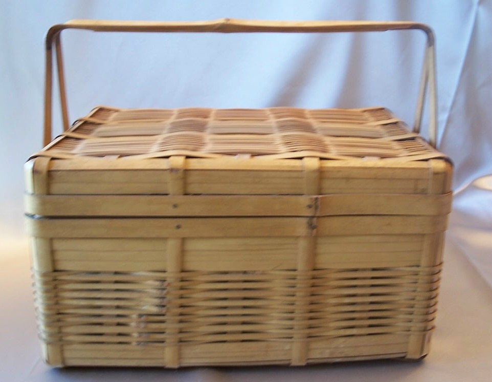 Bamboo Lunch Basket Made In Occupied Japan 1945 t0 1952 from