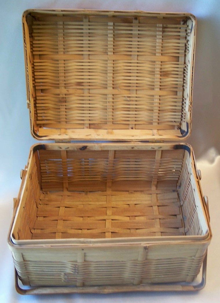 Bamboo Lunch Basket Made In Occupied Japan 1945 t0 1952 from