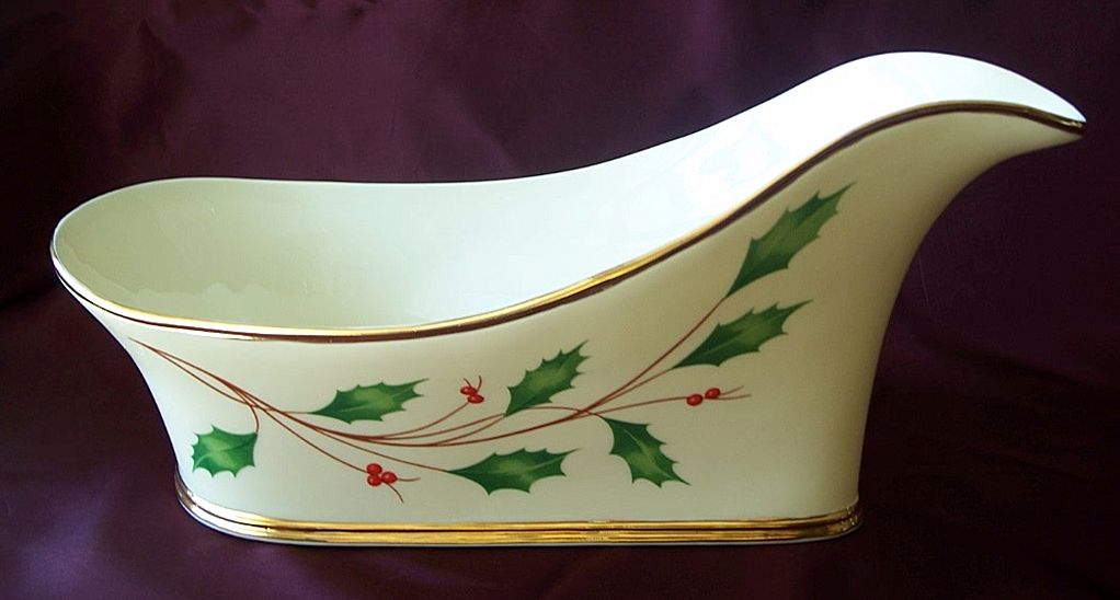 Lenox Porcelain Holiday Wine Caddy Lenox Porcelain Holiday Wine Caddy