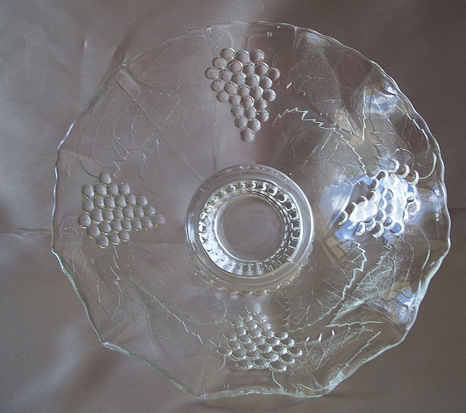 Harvest Grape Crystal Footed Bowl Colony or Indiana Harvest Grape Crystal Footed Bowl Colony or Indiana