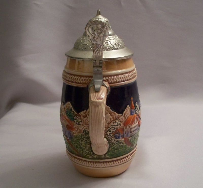Gerz West Germany Lidded Beer Stein from colemanscollectibles on Ruby Lane