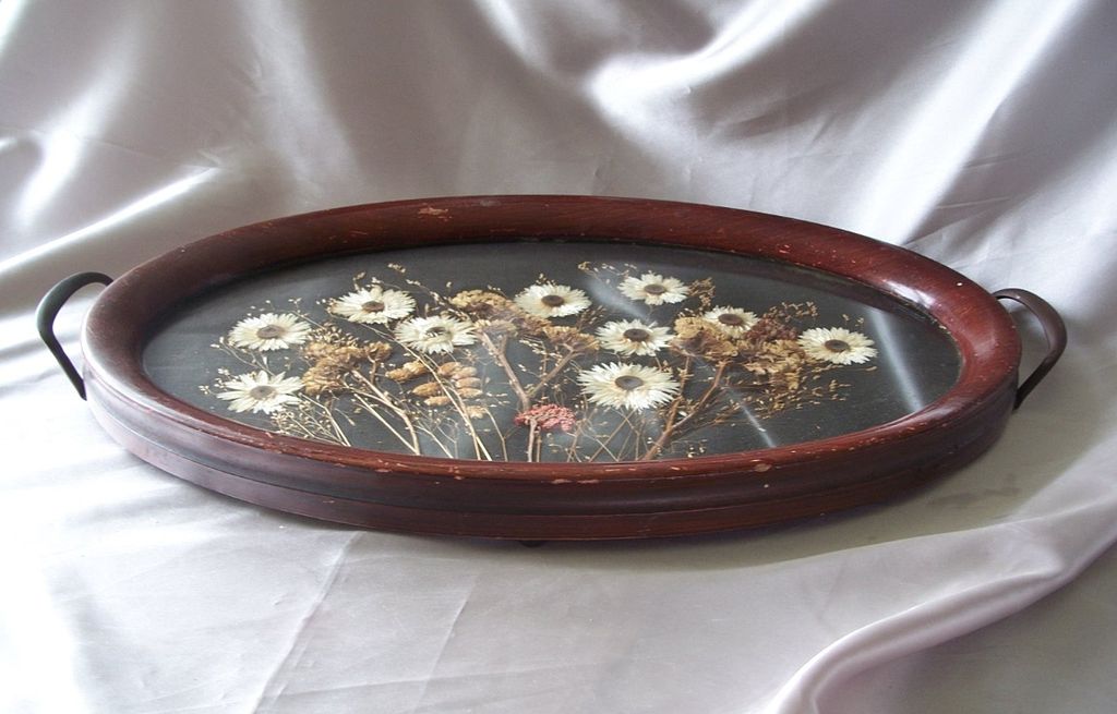 Victorian Dried and Pressed Flower Tray from colemanscollectibles on