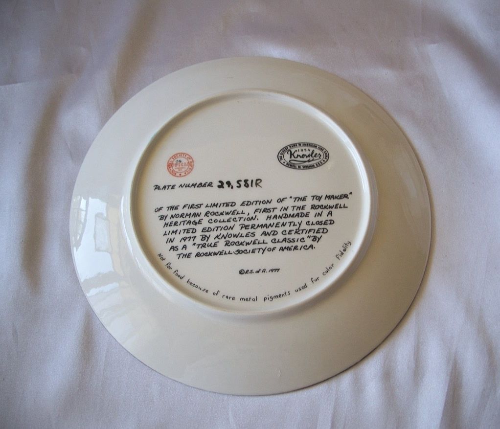 Norman Rockwell Collector Plate The Toy Maker Norman Rockwell Collector Plate The Toy Maker
