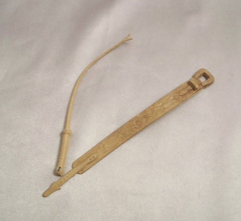 Marx Jane West Plastic Whip and Belt Marx Jane West Plastic Whip and Belt