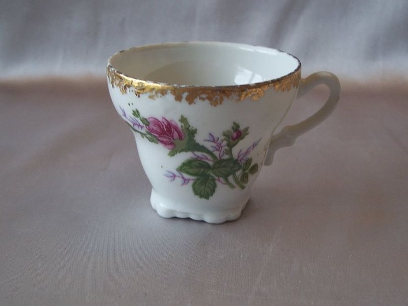 Moss Rose Demitasse Cup and Saucer Moss Rose Demitasse Cup and Saucer