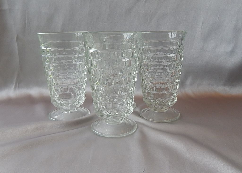 Four Indiana Glass Whitehall Crystal Tumblers From Colemanscollectibles 