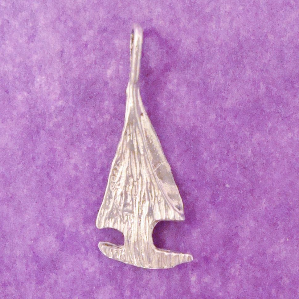 1980's Sterling Silver Sail Boat ~ Nautical Charm / Pendant 1980's Sterling Silver Sail Boat ~ Nautical Charm / Pendant