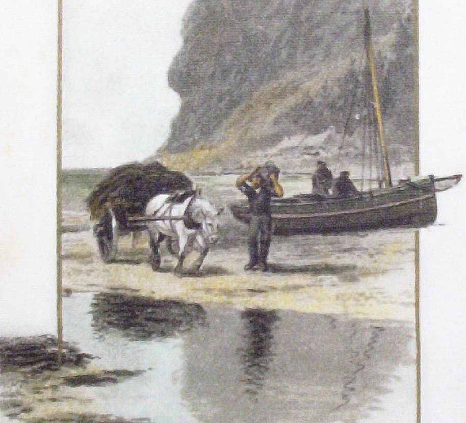 1913 Winsch Postcard, Fishermen Unload Boat, Horse & Wagon Loaded with Peat 1913 Winsch Postcard, Fishermen Unload Boat, Horse & Wagon Loaded with Peat