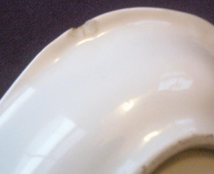 Gorgeous 13 1/2" Weimar (Germany) Porcelain Dish, Delicate Molded Violets and Stems, early 1900s Gorgeous 13 1/2" Weimar (Germany) Porcelain Dish, Delicate Molded Violets and Stems, early 1900s