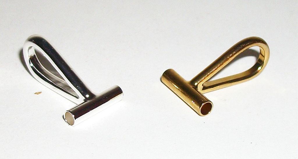 Pin-to-Pendant Converters: 2-Pack Horizontal Gold-Plate & Silver-Plate Pin-to-Pendant Converters: 2-Pack Horizontal Gold-Plate & Silver-Plate