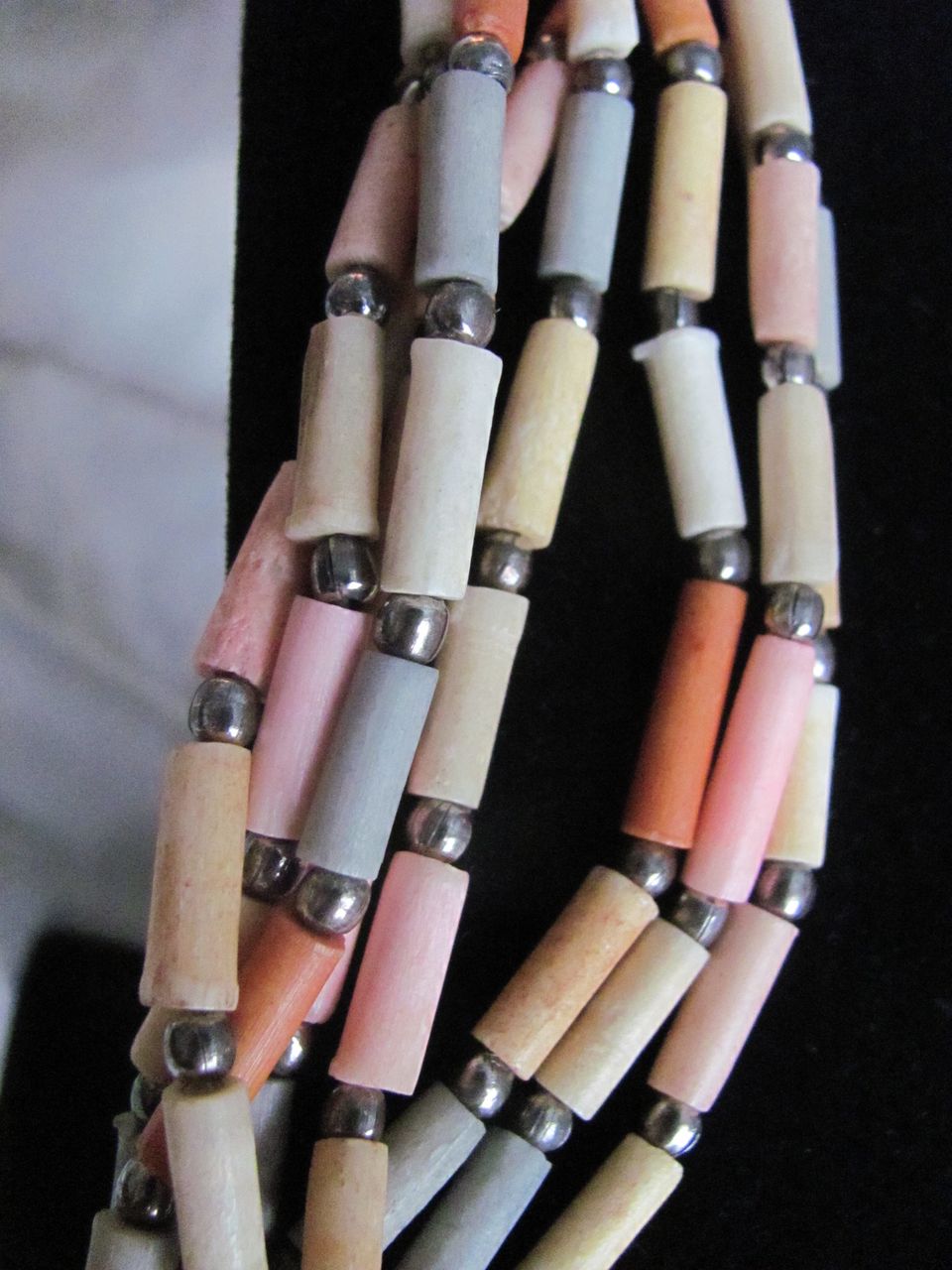 Vintage Gerda Lynggaard Monies Torsade of Dyed Bone Bead and Pendant Necklace Vintage Gerda Lynggaard Monies Torsade of Dyed Bone Bead and Pendant Necklace