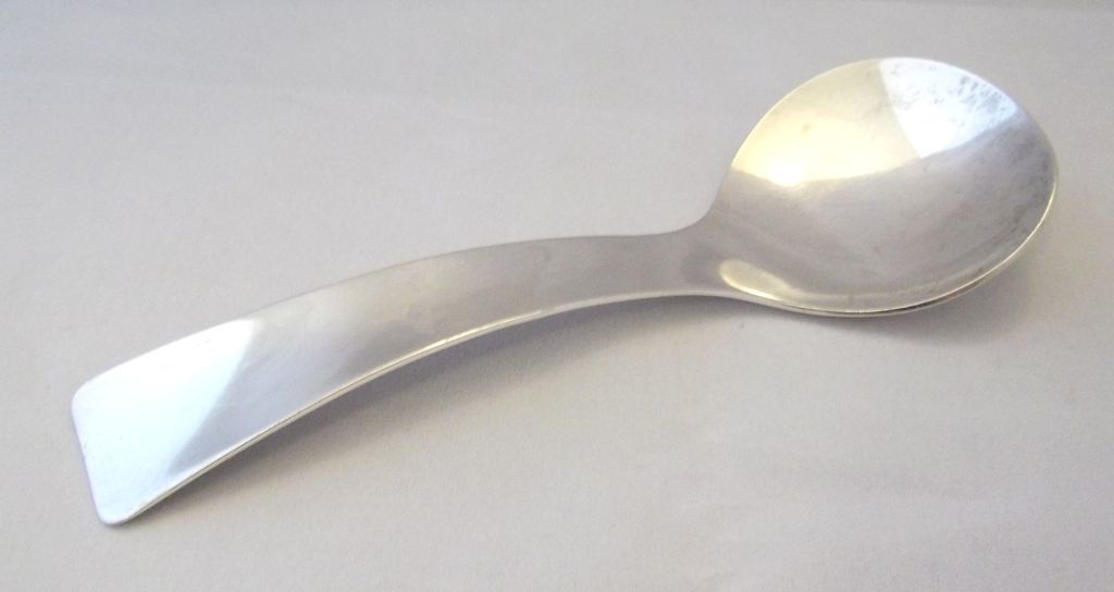 Allan Adler Sterling Silver Tea Caddy Spoon MODERN Allan Adler Sterling Silver Tea Caddy Spoon MODERN