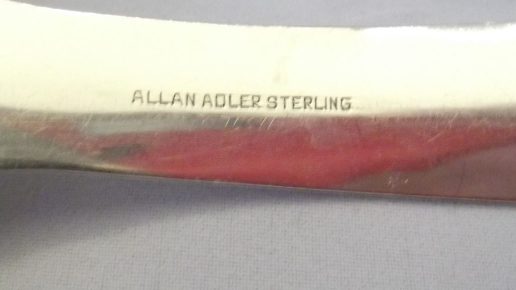 Allan Adler Sterling Silver Tea Caddy Spoon MODERN Allan Adler Sterling Silver Tea Caddy Spoon MODERN