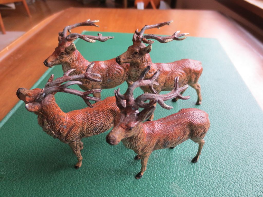 Putz Metal Reindeer made in Germany 1920s Putz Metal Reindeer made in Germany 1920s