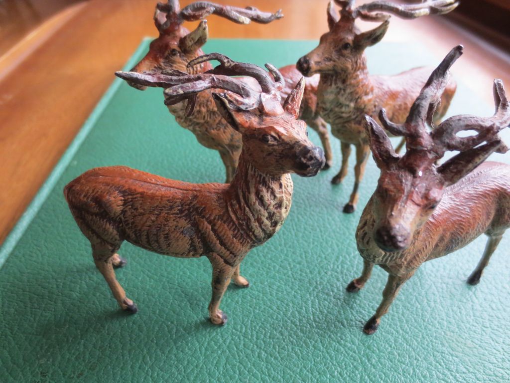 Putz Metal Reindeer made in Germany 1920s Putz Metal Reindeer made in Germany 1920s