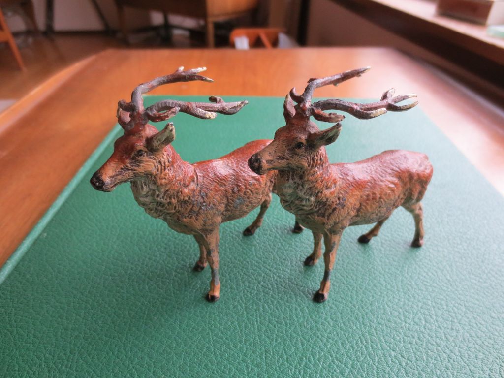 Putz Metal Reindeer made in Germany 1920s Putz Metal Reindeer made in Germany 1920s