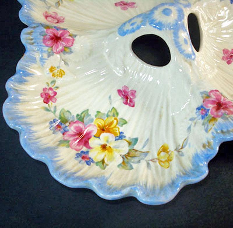 Crown Ducal Floral Clover Shape 3 Section Dish Crown Ducal Floral Clover Shape 3 Section Dish