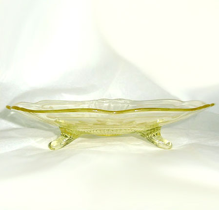 Lancaster Kay Topaz Yellow Depression Glass Orange Bowl Lancaster Kay Topaz Yellow Depression Glass Orange Bowl