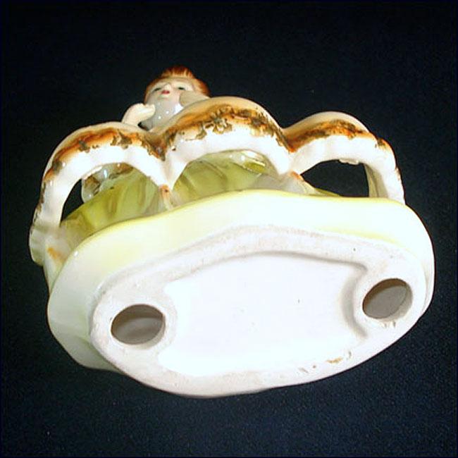 Commodore Lipstick Lady Figural Ceramic Vanity Lipstick Holder Commodore Lipstick Lady Figural Ceramic Vanity Lipstick Holder