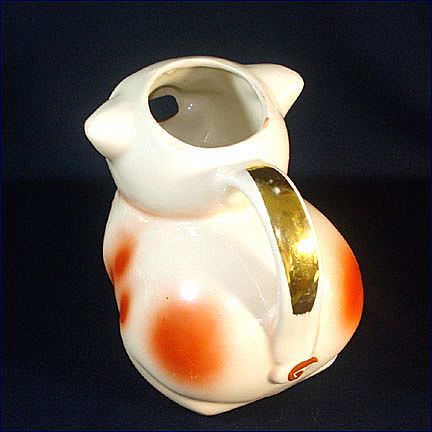 Shawnee Smiley Pig Water Pitcher Gold Trim Shawnee Smiley Pig Water Pitcher Gold Trim