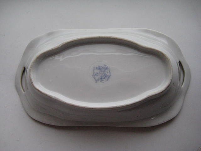 Vintage Royal Bayreuth Chickens Rooster Farmer Pin Tray Blue Mark 1880's Vintage Royal Bayreuth Chickens Rooster Farmer Pin Tray Blue Mark 1880's